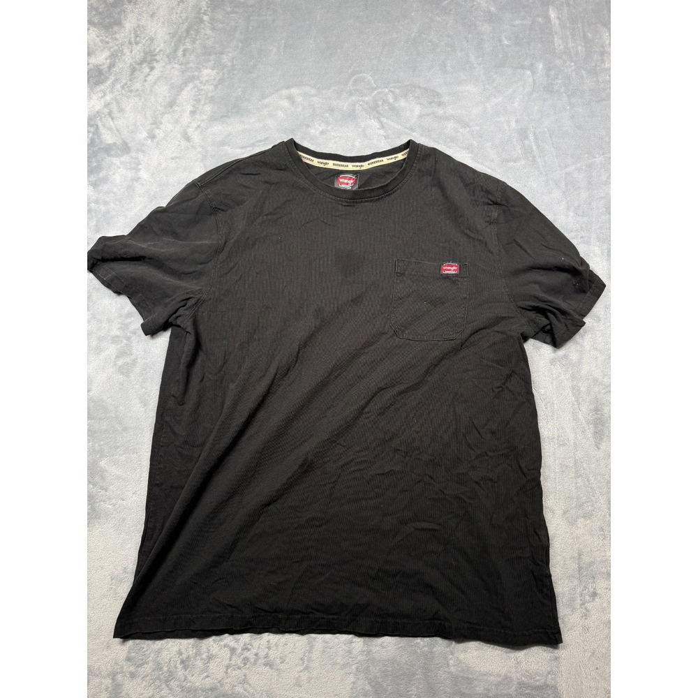 Wrangler Workwear Pocket T-Shirt Mens 2XL Black Crew Neck Everyday Wear Pullover
